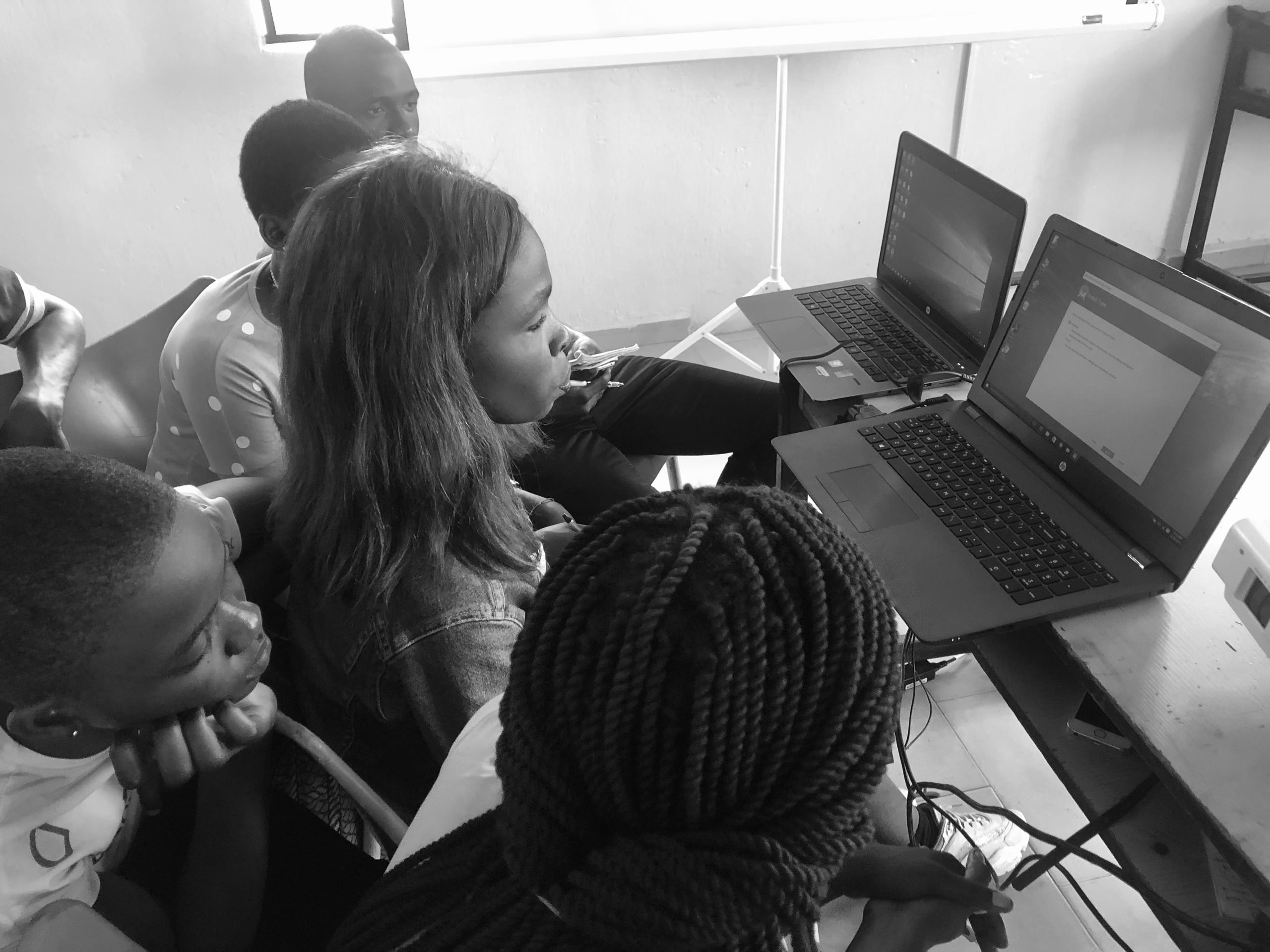 Mentor guiding a mentee